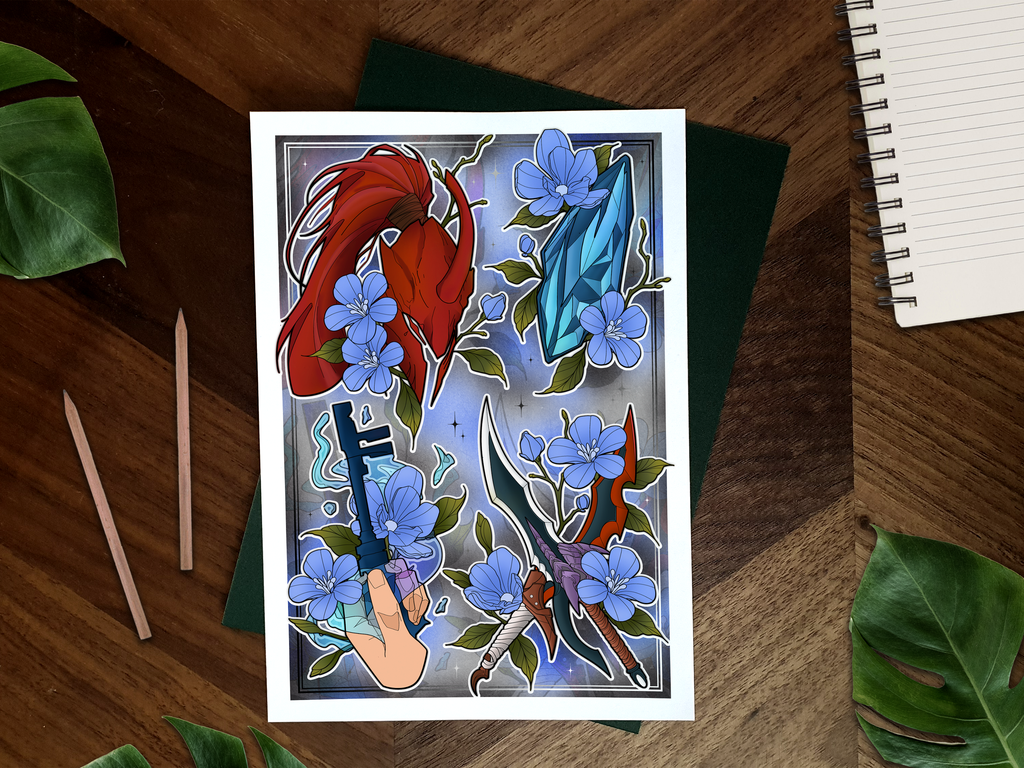 Solo Levelling Illustrated Art Print 🗝️⛏