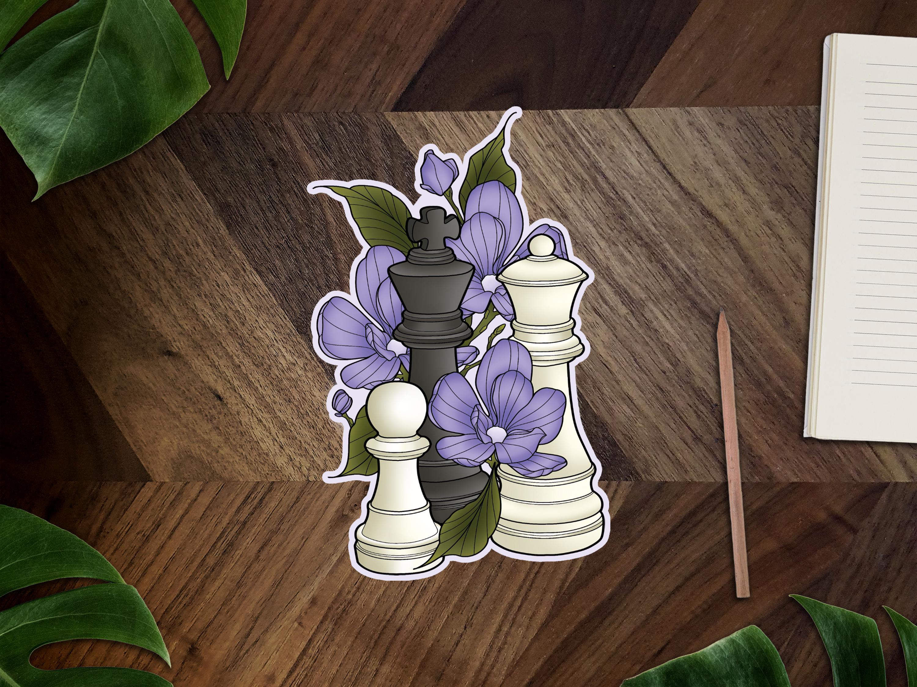 Lakan’s Chess Pieces Inspired Premium Vinyl Sticker 🌿🫚