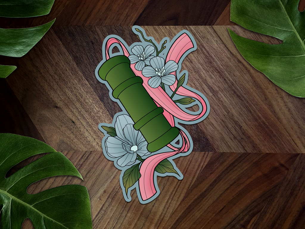 Nezuko's Bamboo Inspired Premium Vinyl Sticker 👹🗡️