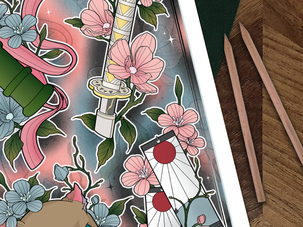 Demon Slayer Illustrated Art Print 👹🗡️