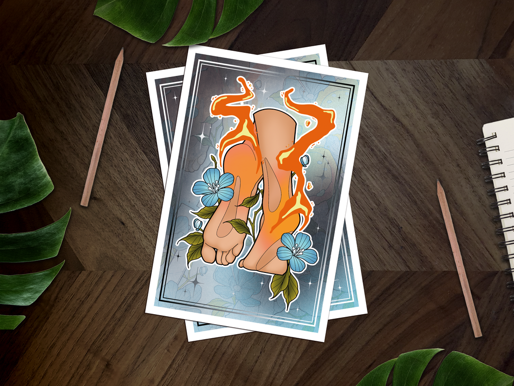 Shinra's Flames Inspired Postcard Print 🔥🧑‍🚒