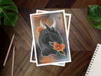 Tairn, the Black Dragon Inspired Postcard Print 📖🐉