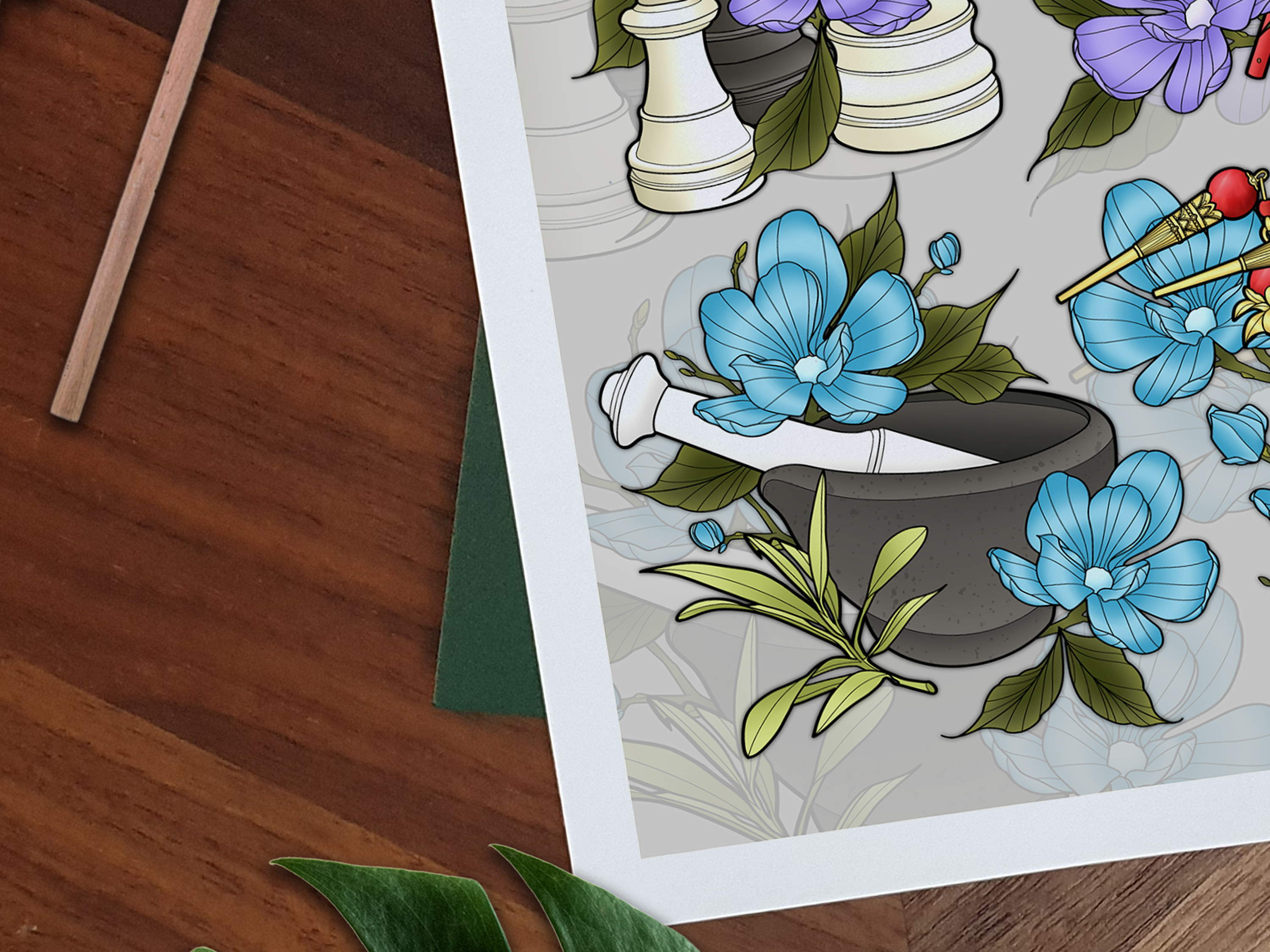 Apothocary Diaries Illustrated Art Print 🌿🫚