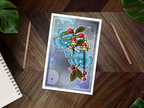 Gyokuyou’s Hairpiece Inspired Postcard Print 🌿🫚