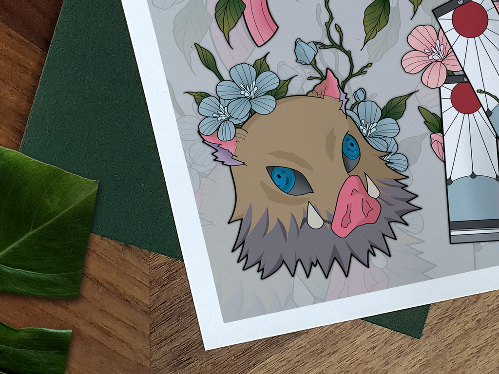 Demon Slayer Illustrated Art Print 👹🗡️