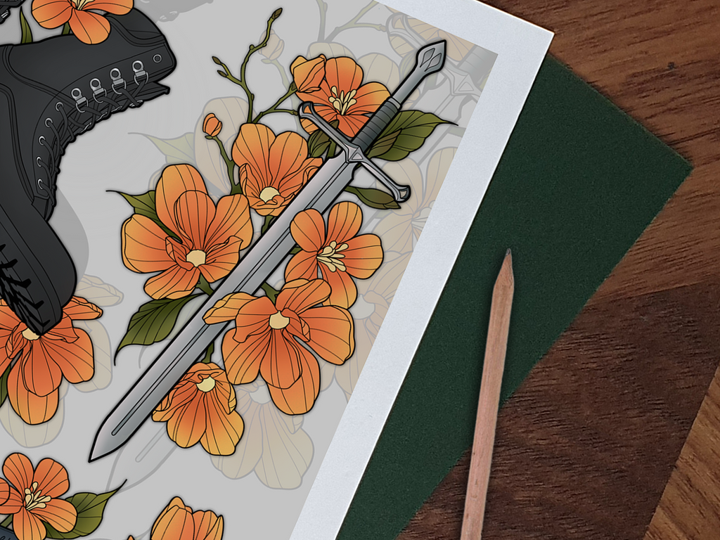 Fourth Wing Illustrated Art Print 📖🐉