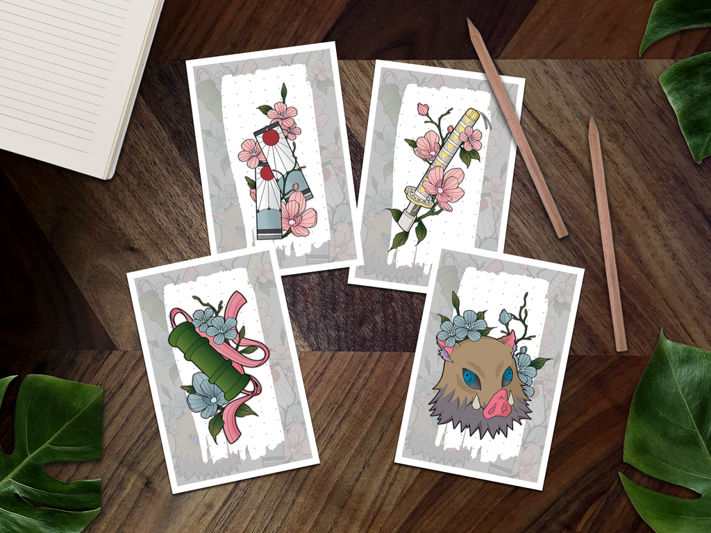 Zenitsu's Sword Inspired Mini Art Print 👹🗡️