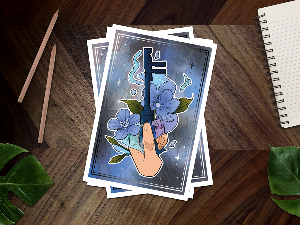 Jinwoo's Dungeon Key Inspired Postcard Print 🗝️⛏