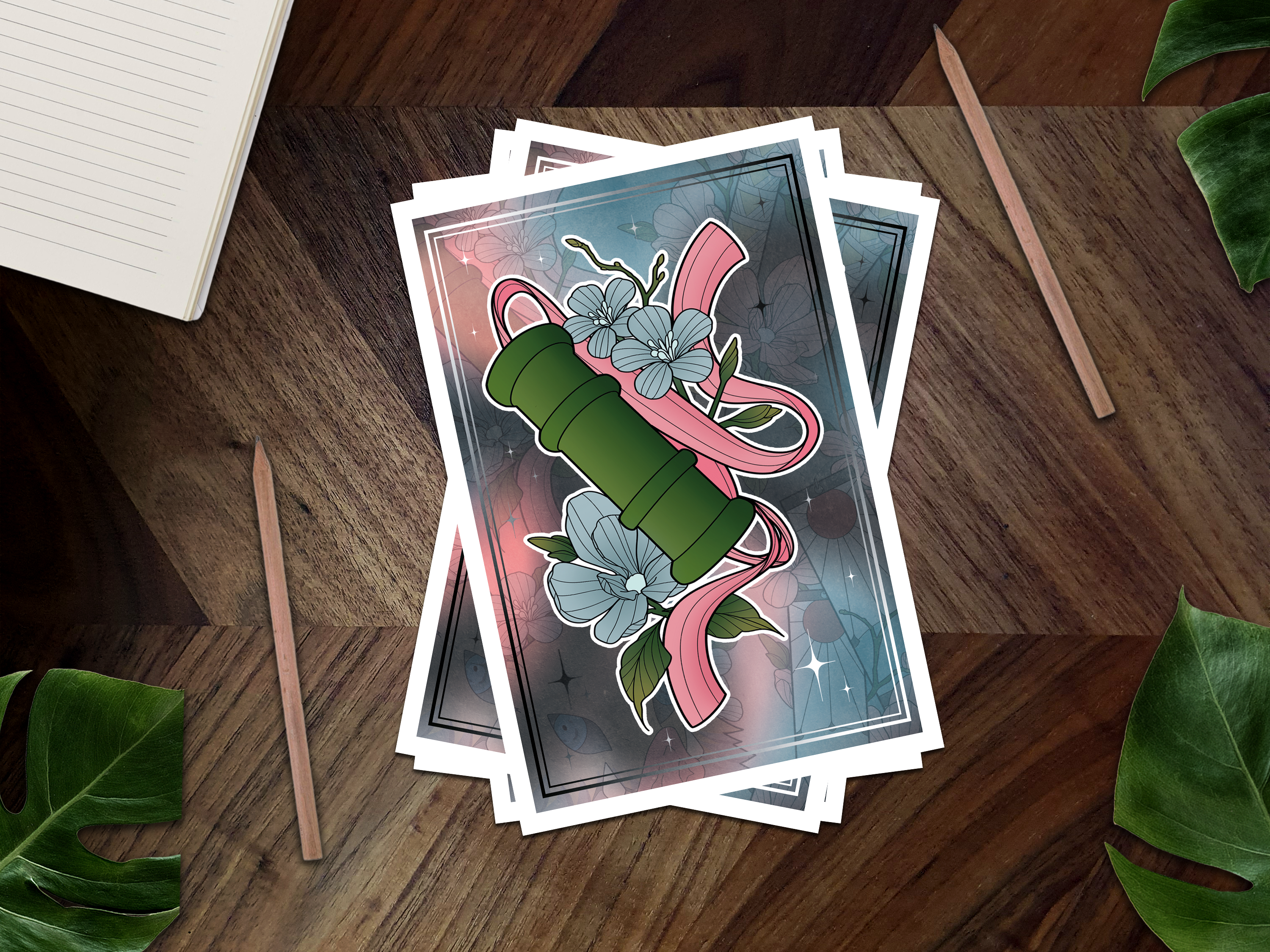 Nezuko's Bamboo Inspired Postcard Print 👹🗡️