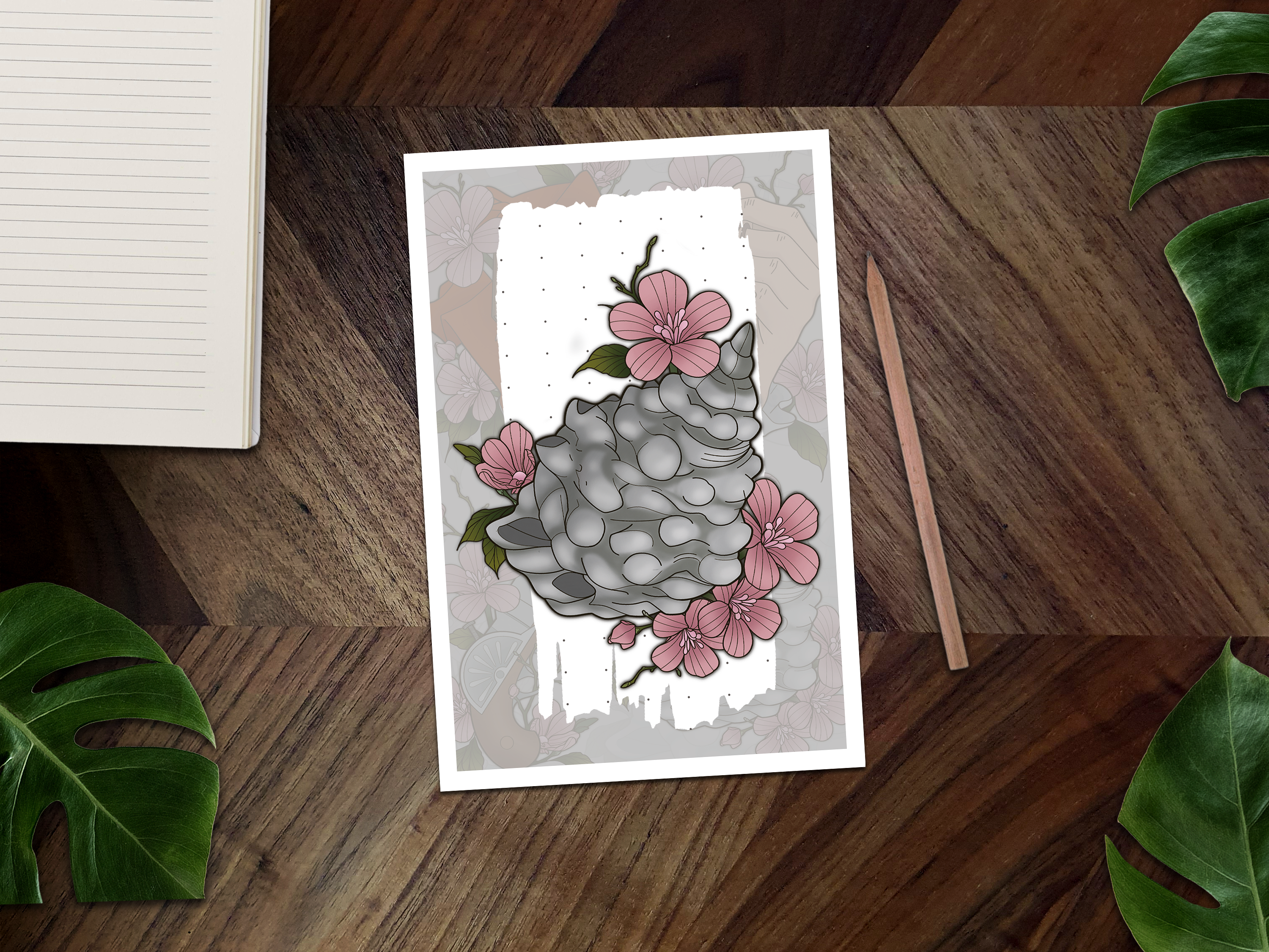 Armin's Conch Inspired Mini Art Print 🐎🔰