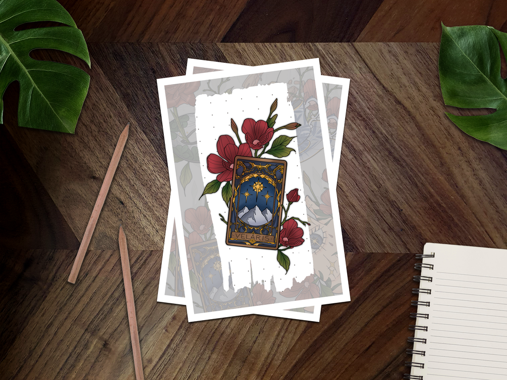 Velaris Tarot Card Inspired Mini Art Print 📖☕