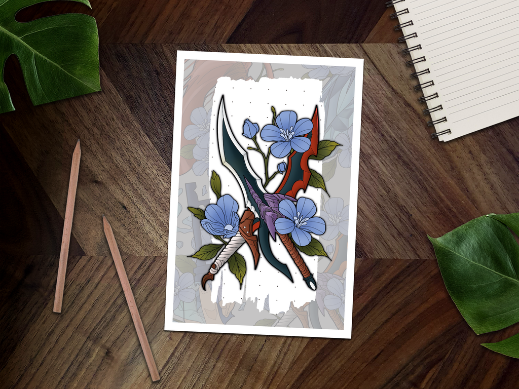 Venom Fang X Knight Killer Mini Art Print 🗝️⛏