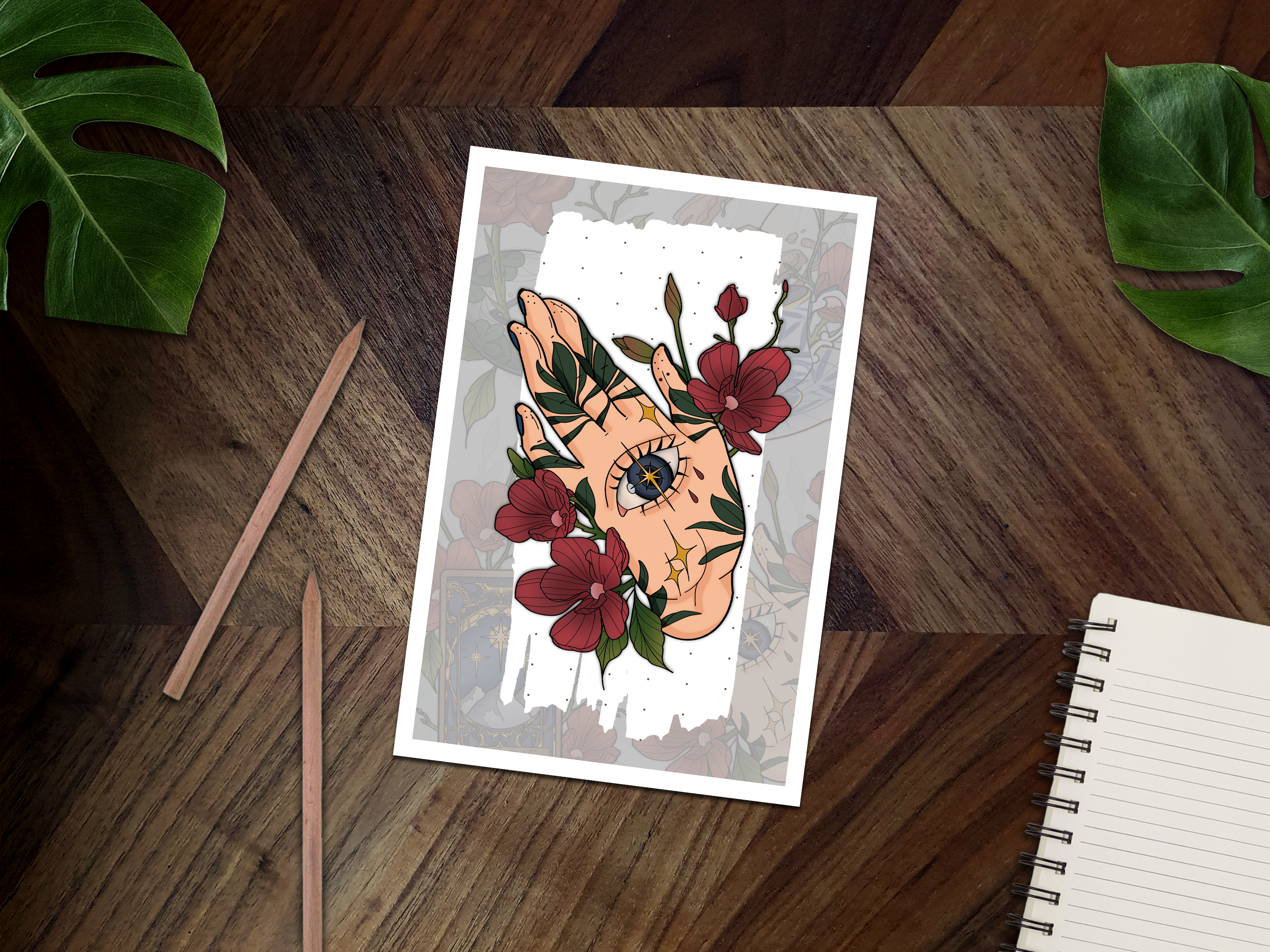 Feyre's Hand Tattoos Inspired Mini Art Print 📖☕