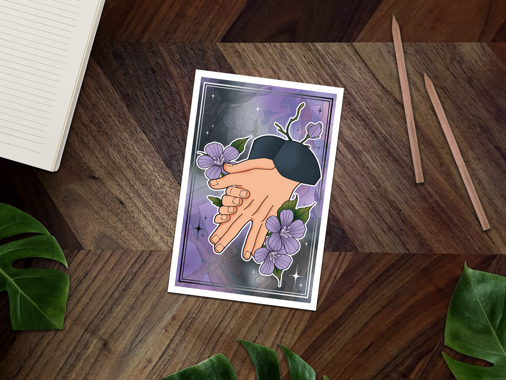 Megami's Shinigami Inspired Postcard Print 🐺🔨