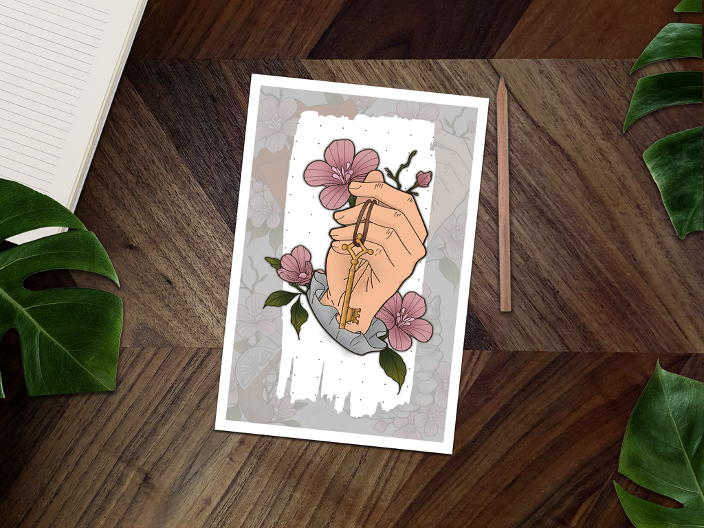 Eren's Key Inspired Mini Art Print 🐎🔰