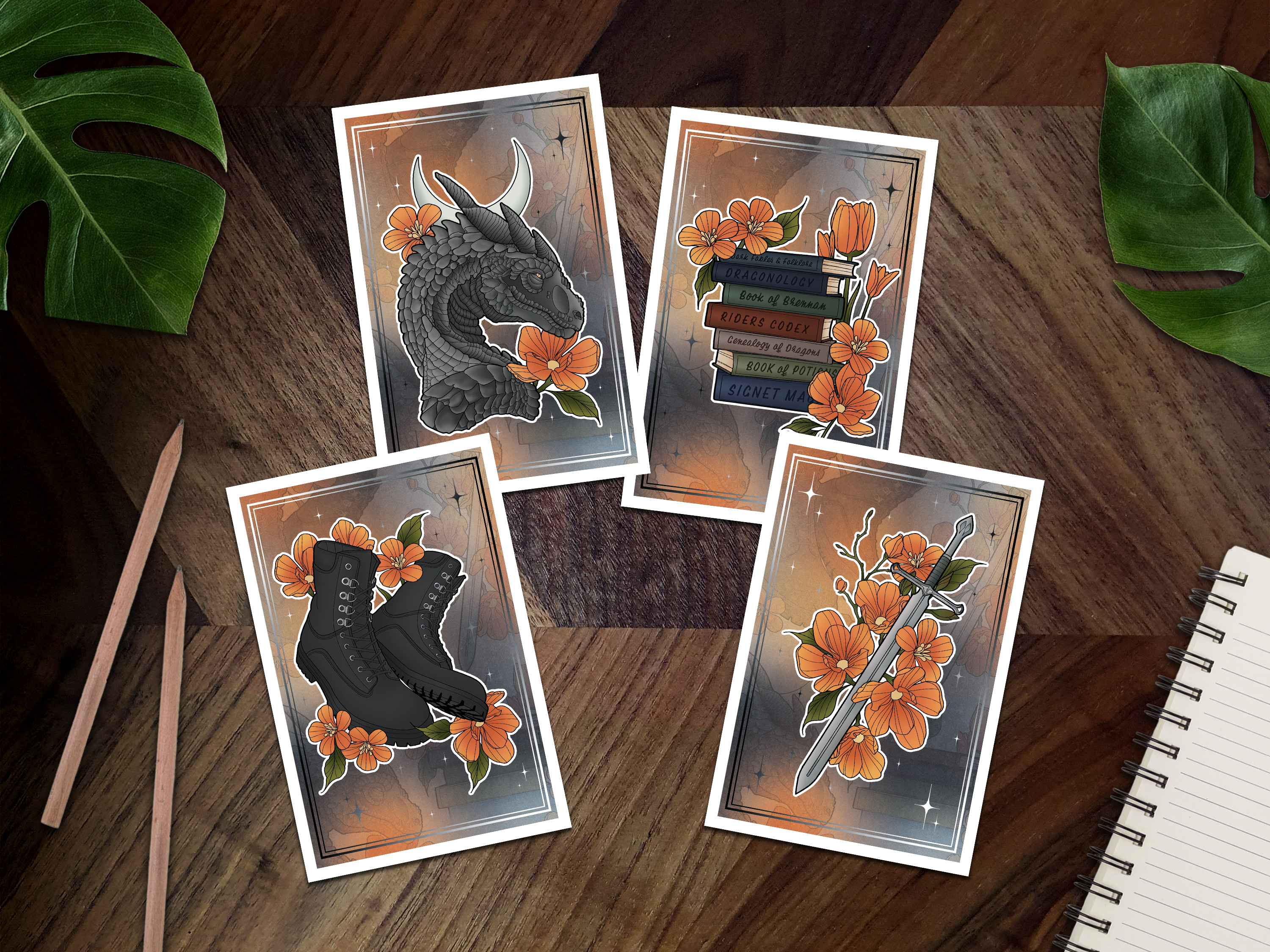 Basgiath War College Tomes Inspired Mini Art Print 📖🐉