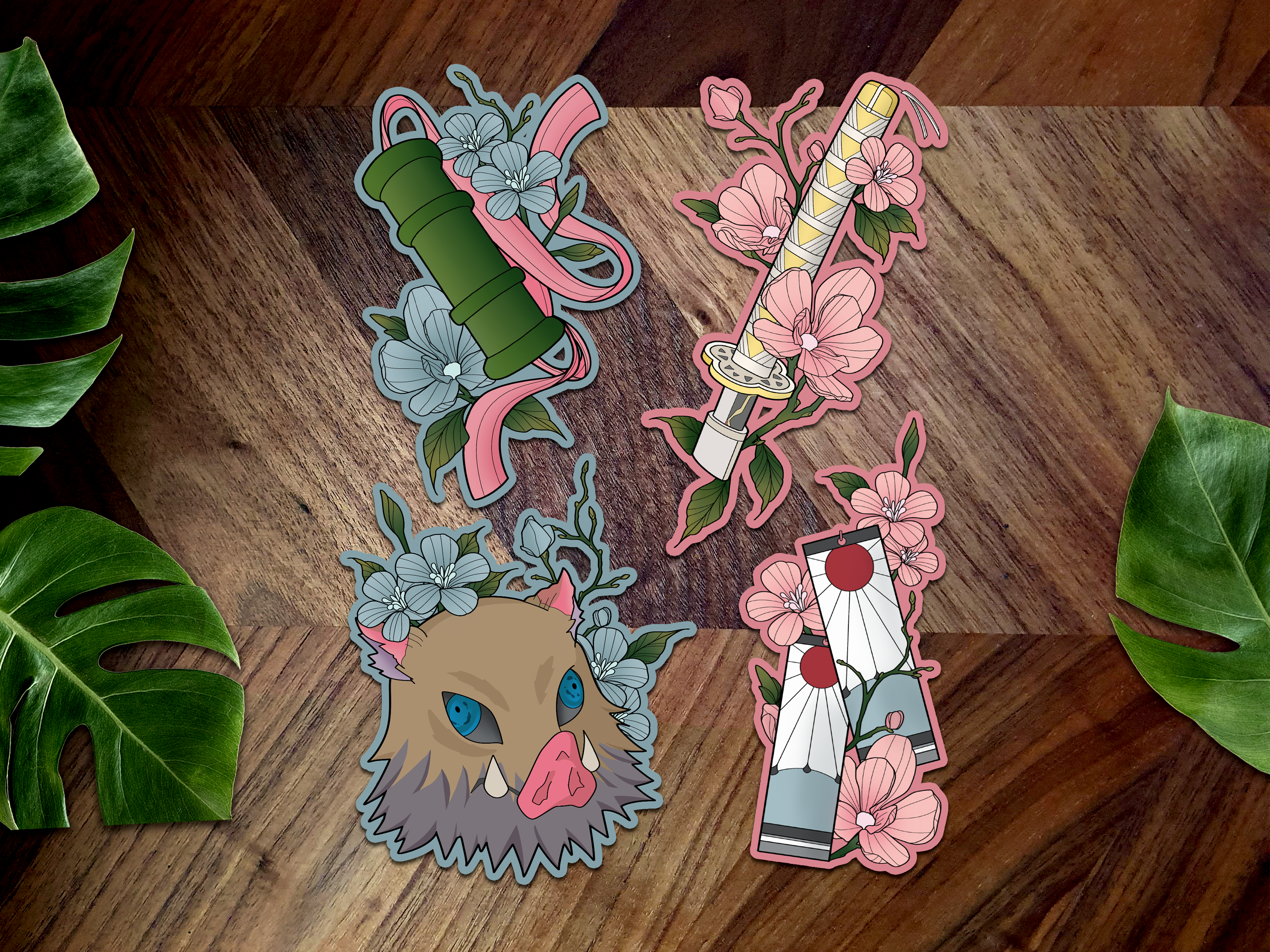 Nezuko's Bamboo Inspired Premium Vinyl Sticker 👹🗡️