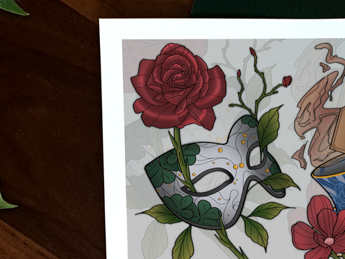 A Court Illustrated Art Print 📖☕