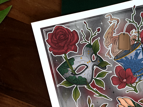 A Court Illustrated Art Print 📖☕