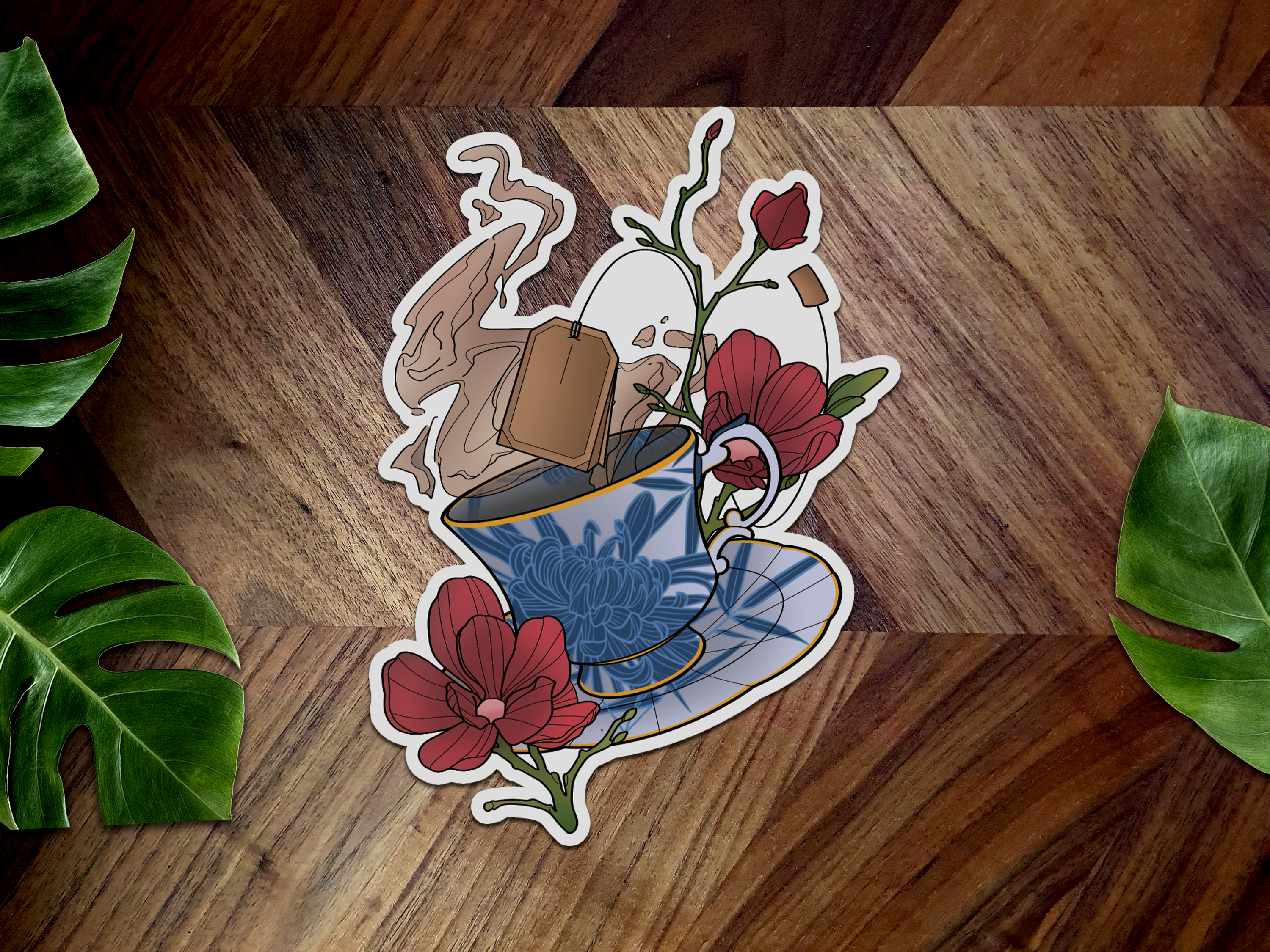 Suriel Tea Co Inspired Premium Vinyl Sticker 📖☕