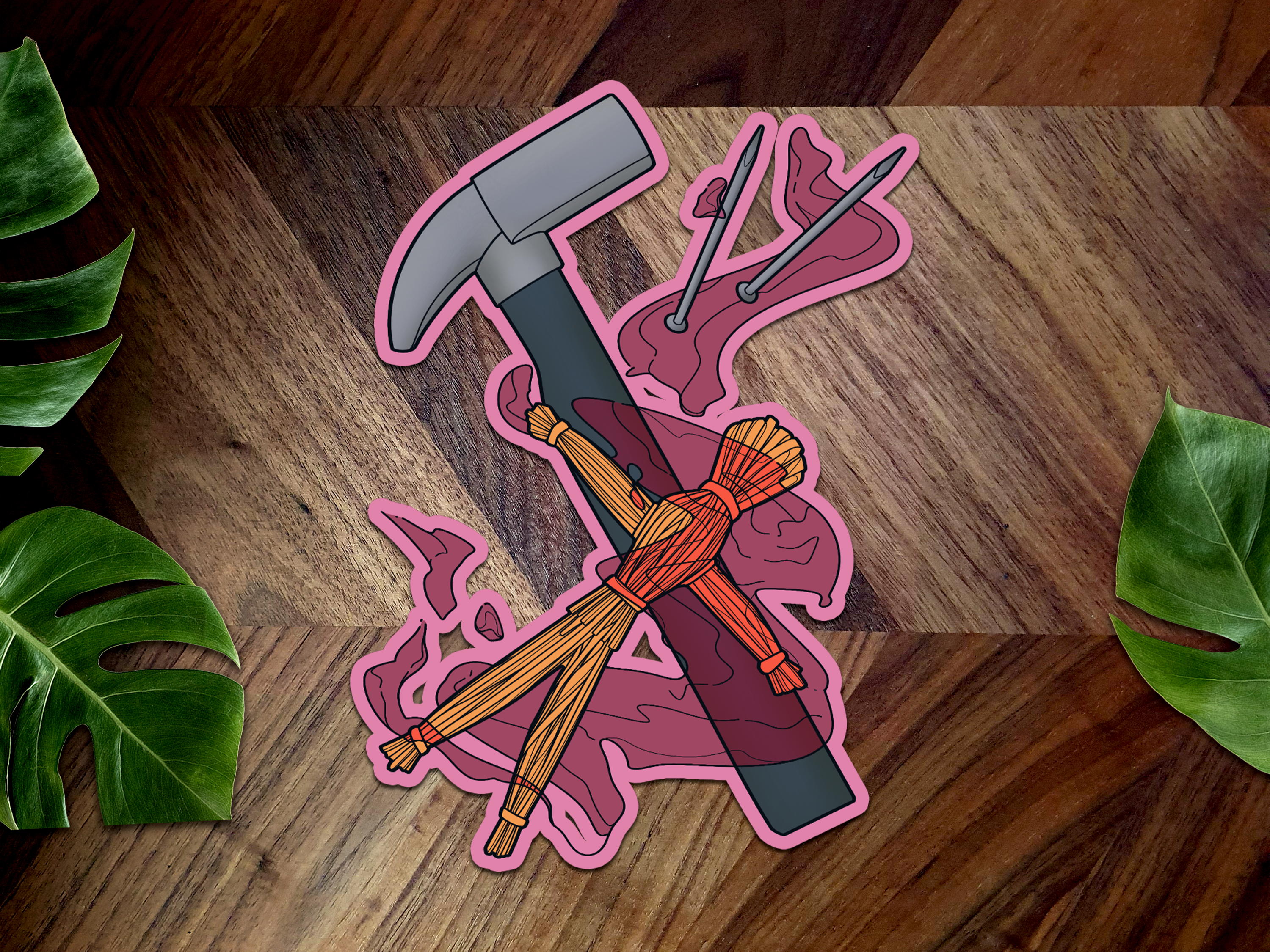Nobara's Hammer Inspired Premium Vinyl Sticker 🐺🔨