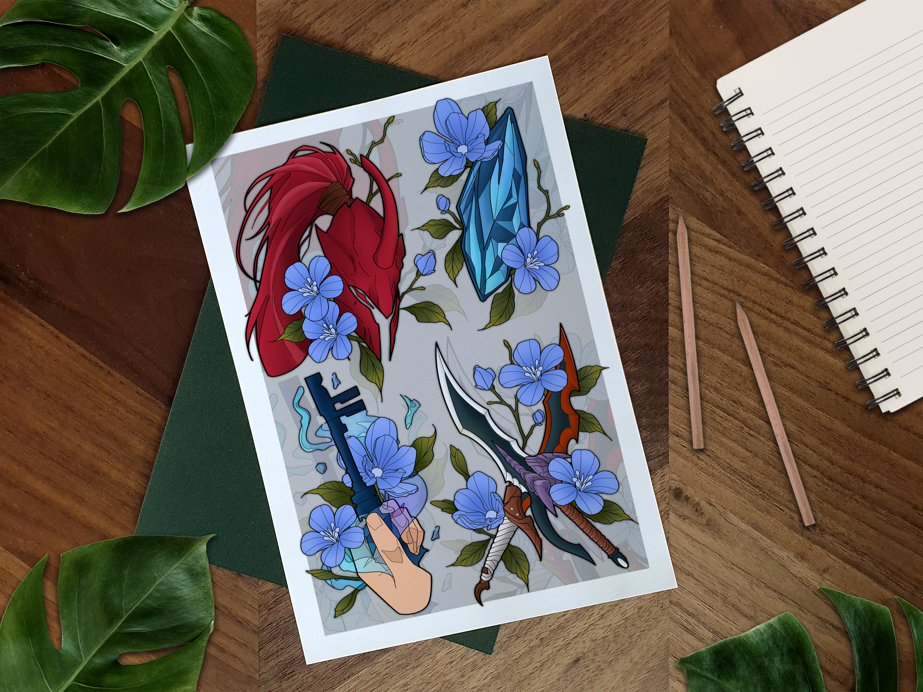 Solo Levelling Illustrated Art Print 🗝️⛏