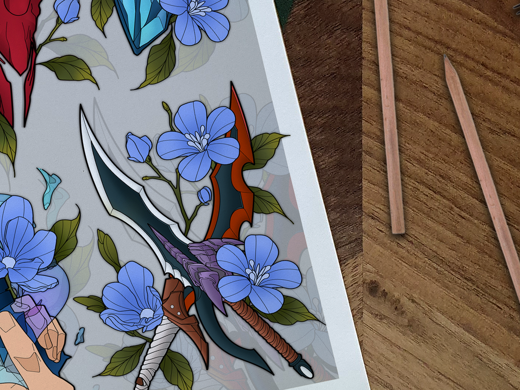 Solo Levelling Illustrated Art Print 🗝️⛏