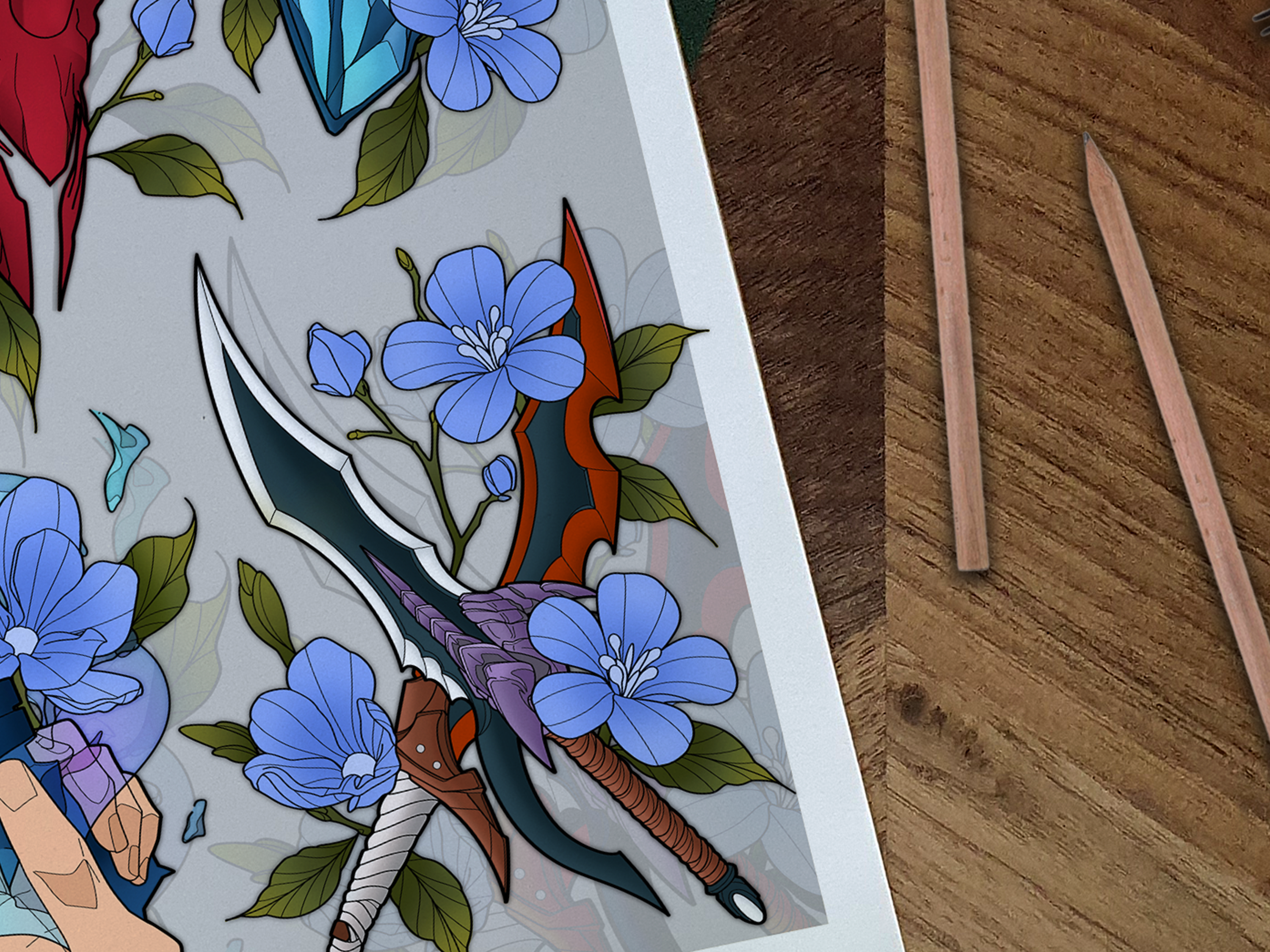 Solo Levelling Illustrated Art Print 🗝️⛏