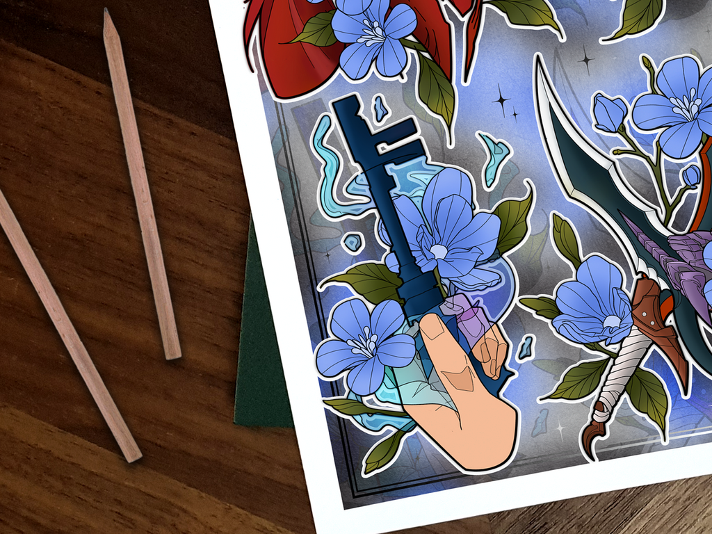 Solo Levelling Illustrated Art Print 🗝️⛏