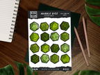 D20 RPG Game Dice Sticker Sheet