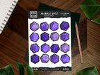 D20 RPG Game Dice Sticker Sheet